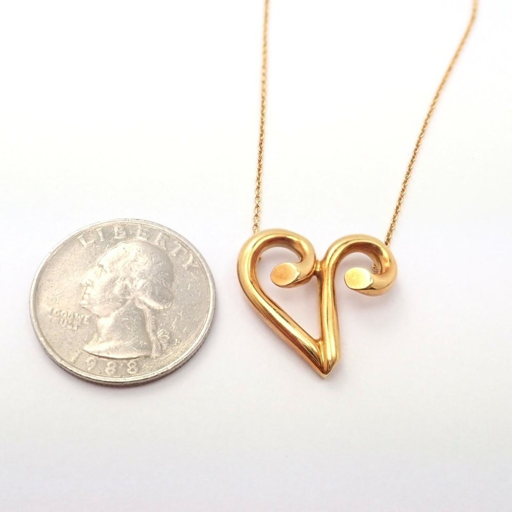 Tiffany & Co Picasso 18k Yellow Gold Large Zodiac Aries Pendant Necklace - Picture 5 of 10